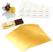 100 pezzi di foglio di alluminio dorato 15x15 cm carta da confezionare quadrata decorativa per DIY stickers manufatti per conservazione