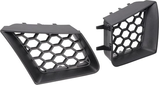 Baffo per auto - ABS nero lucido - regolazione semplice - baffo destro sinistro - diffusore d'aria - protezione motore - resistente all'usura - per accessori esterni per auto .