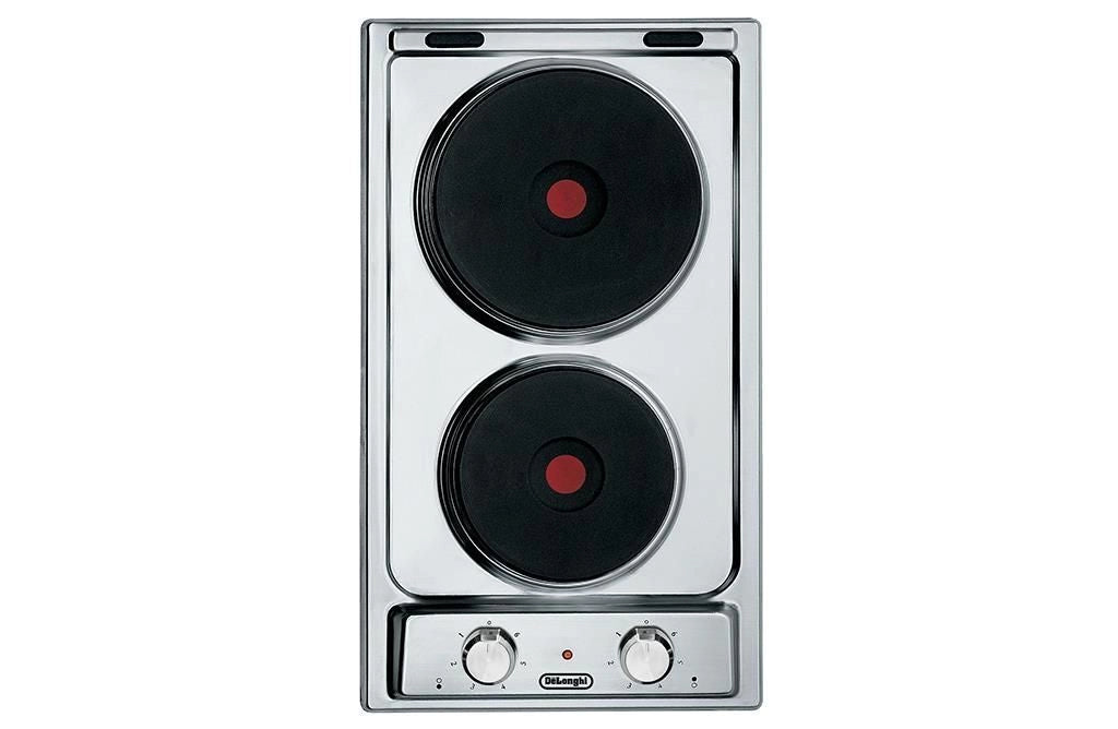 De’Longhi I 23-2 ER piano cottura Acciaio inossidabile Da incasso 30 cm Piastra sigillata 2 Fornello(i)