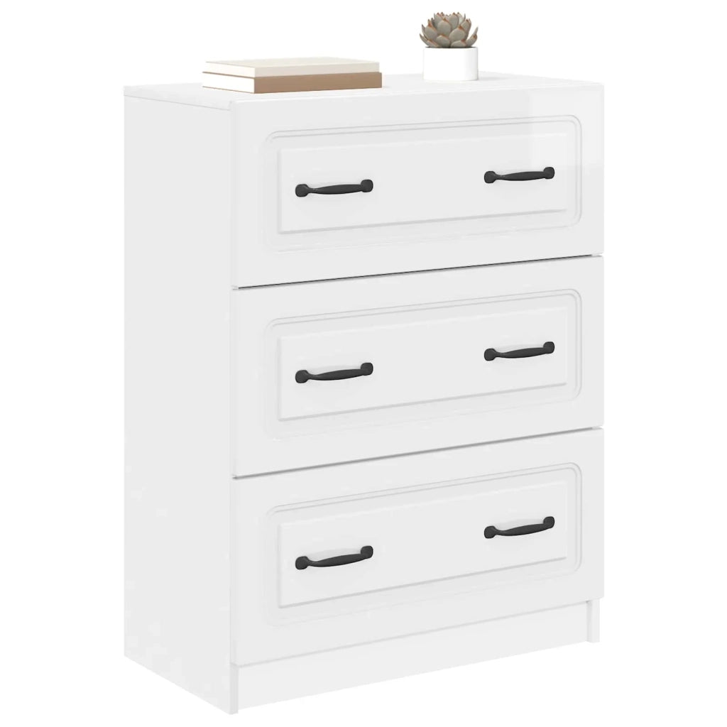 Mobile con Cassetti Bianco Lucido 66 x 34,5 x 87 cm 895759