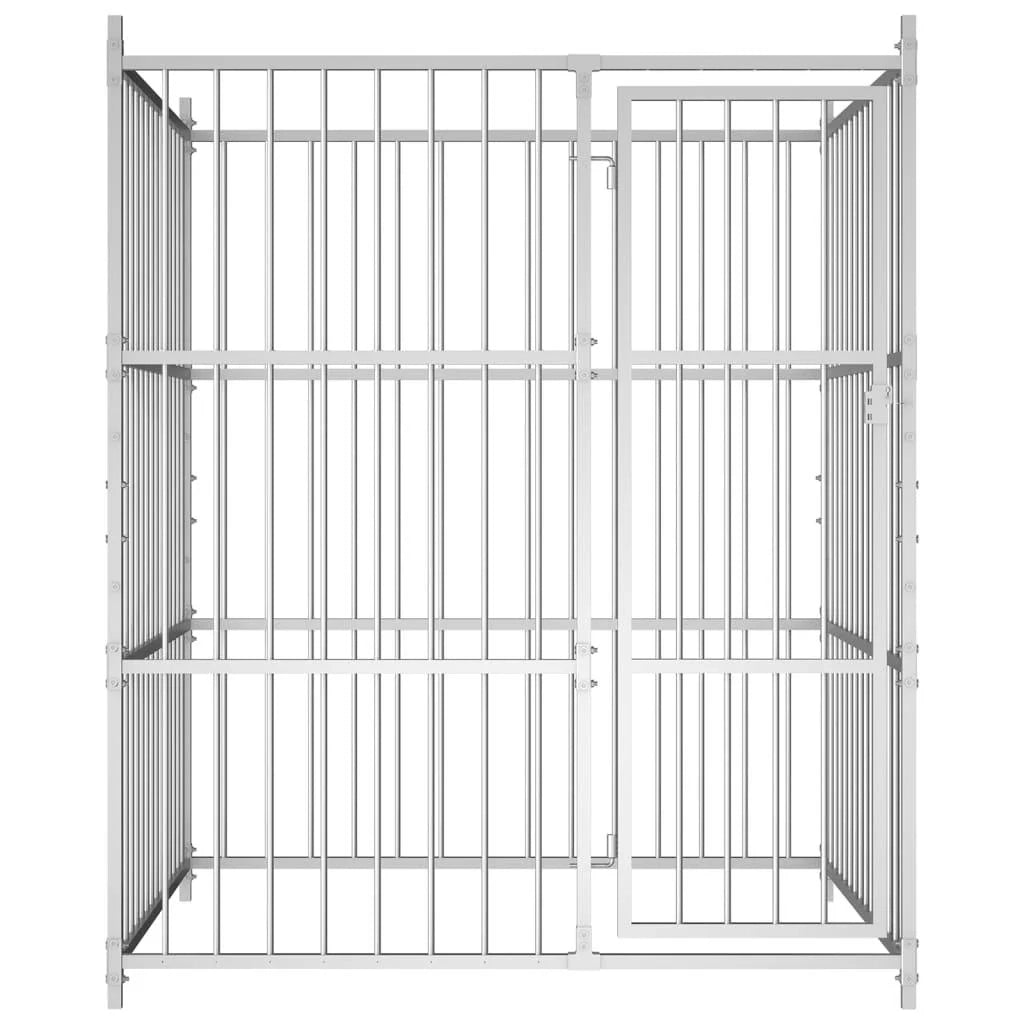 Recinto/gabbia da esterno per cani 150 x 150 x 185 cm 02_0000339