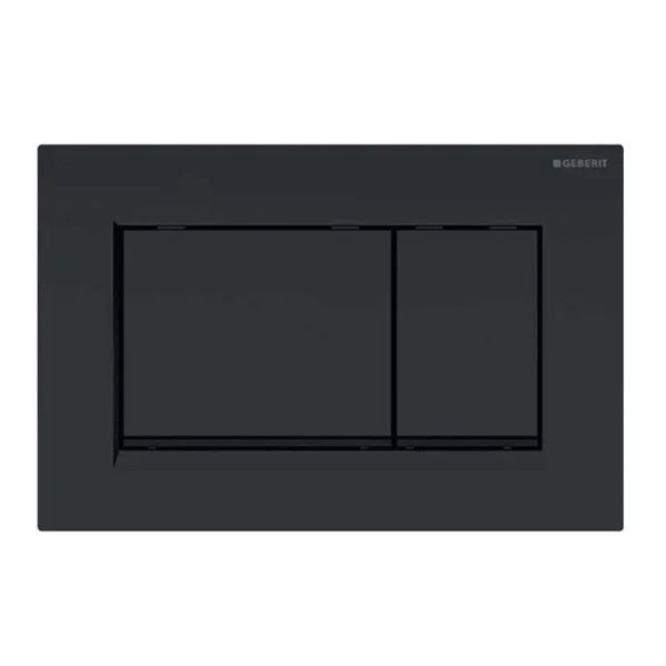 PLACCA DI COMANDO SIGMA 30 DOPPIO TASTO NERO OPACONERO GEBERIT