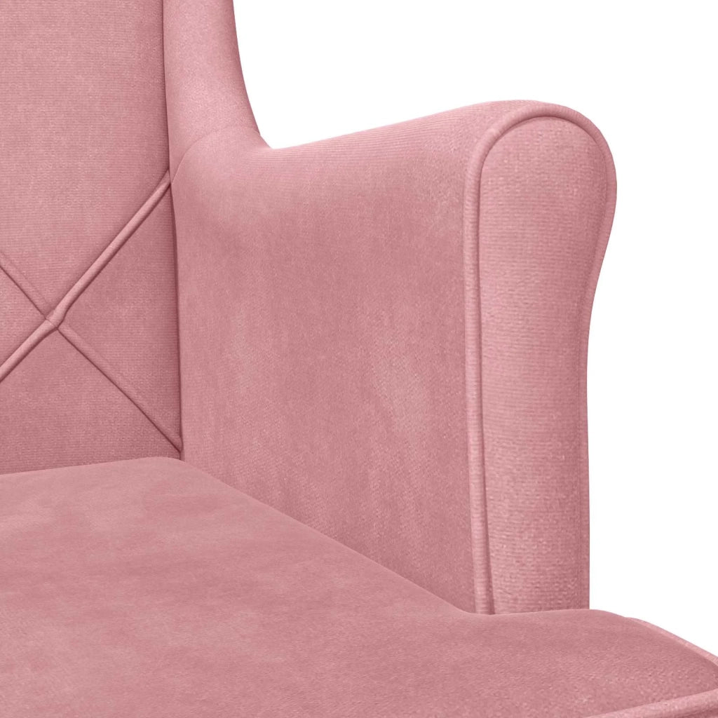 Poltrona | Sedia Relax Rosa Velluto