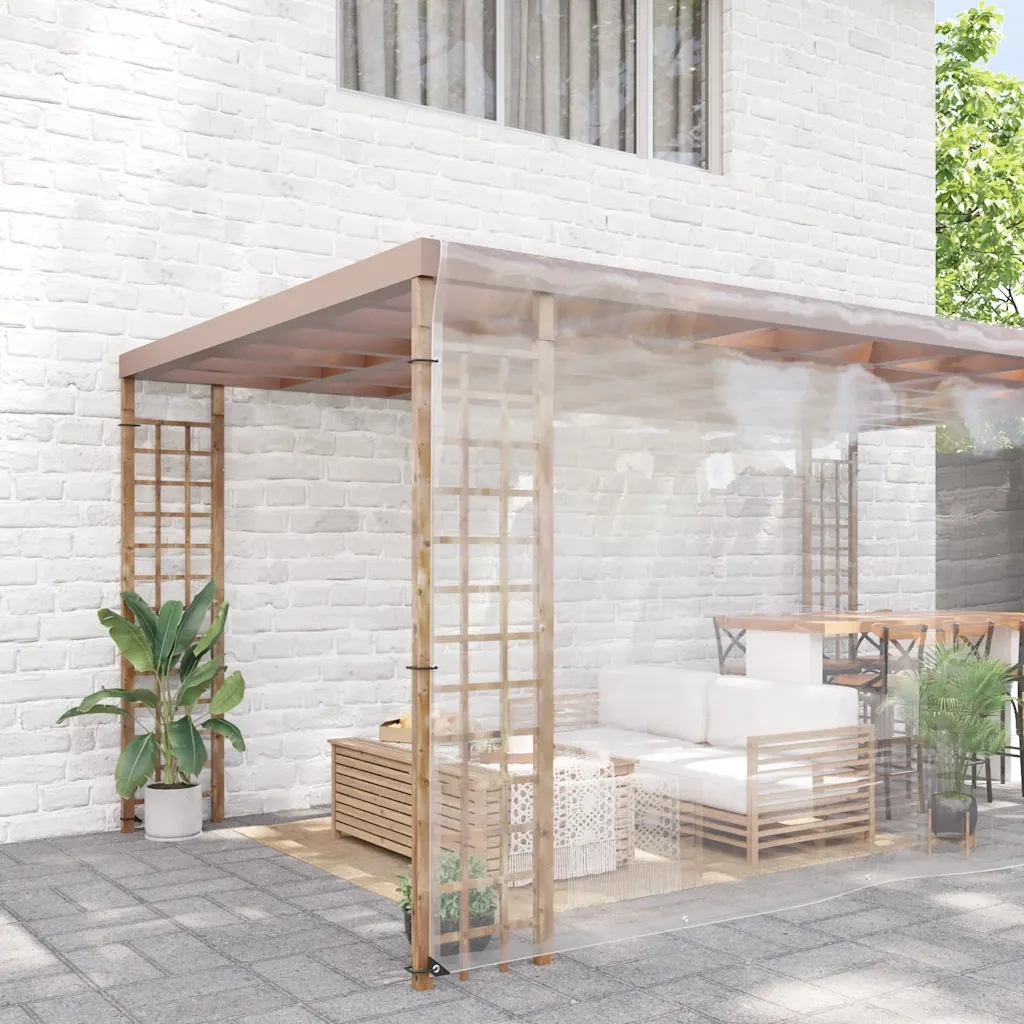 vidaXL Telone Trasparente con Occhielli 8x8 m in PVC