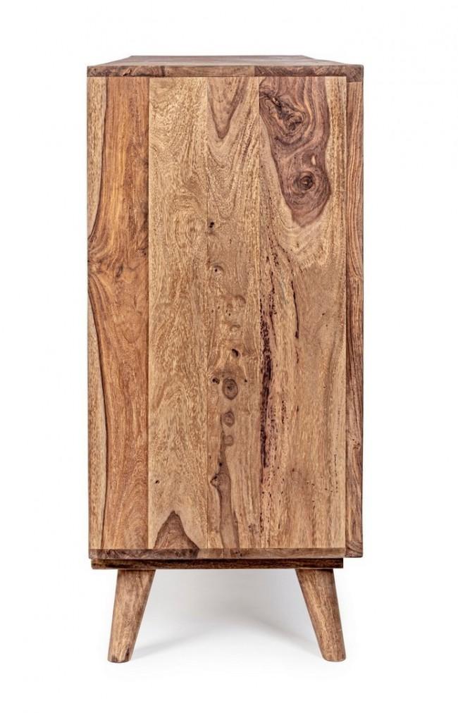 Credenza 4 Ante 177x40x90 cm in Legno Marrone