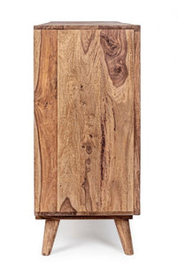 Credenza 4 Ante 177x40x90 cm in Legno Marrone