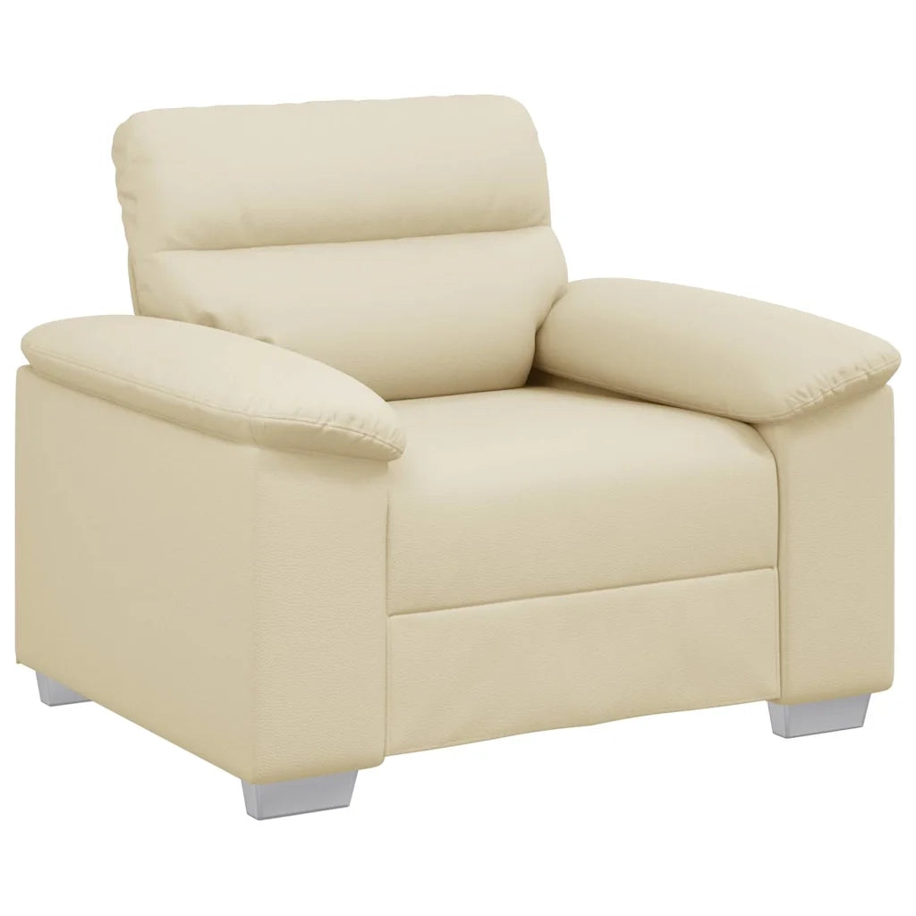 Poltrona Crema 100x81x84 cm in Similpelle 4105327