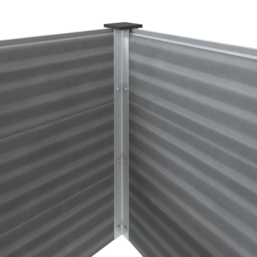 Letto Rialzato da Giardino 250x50x91 cm in WPC Grigio