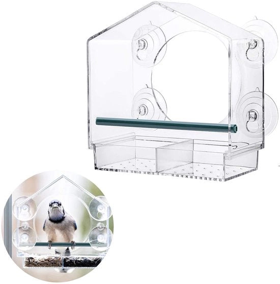 Casa alimentare per uccelli, casa per uccelli con morsetti, casa alimentare per uccelli selvatici 

Casa alimentare per uccelli 

Casa alimentare per uccelli in acrilato con morsetti