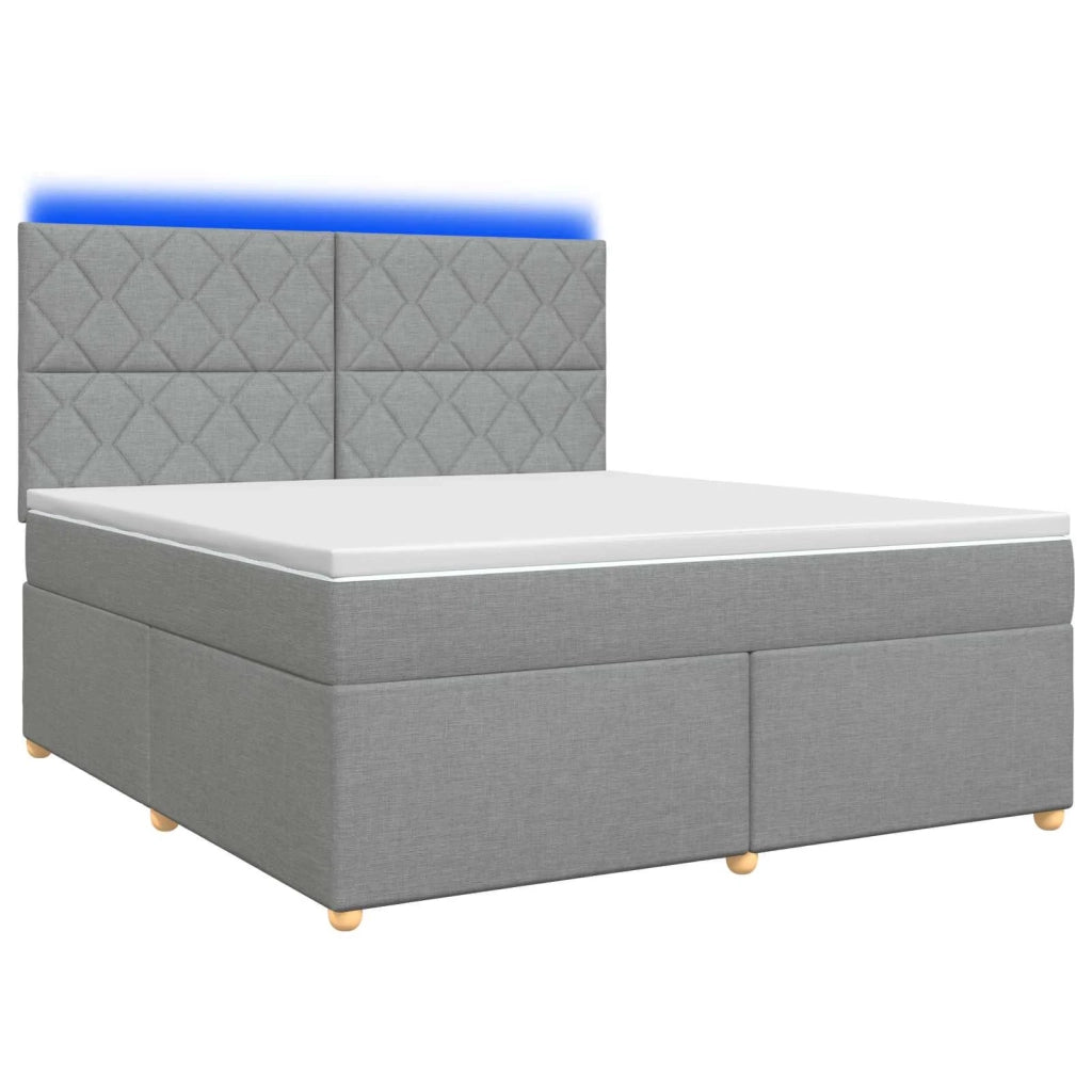 Letto box spring con materasso Grigio Chiaro 160 x 200 cm 3455392