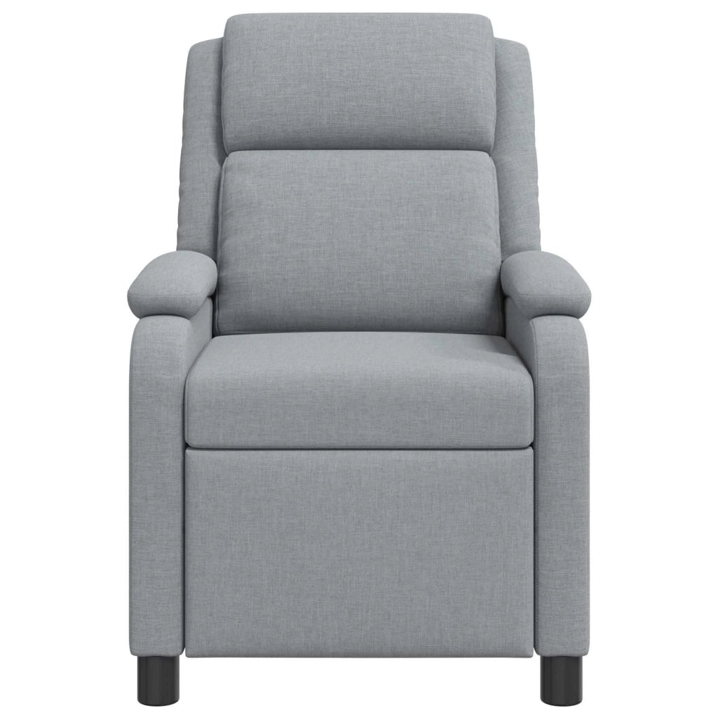 Divano Sedia-Poltrona reclinabile Grigio Chiaro Tessuto 258670
