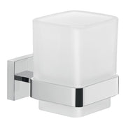 Portaspazzolini da muro in ottone, alluminio e Cromall A010 Gedy serie ELBA Cromato
