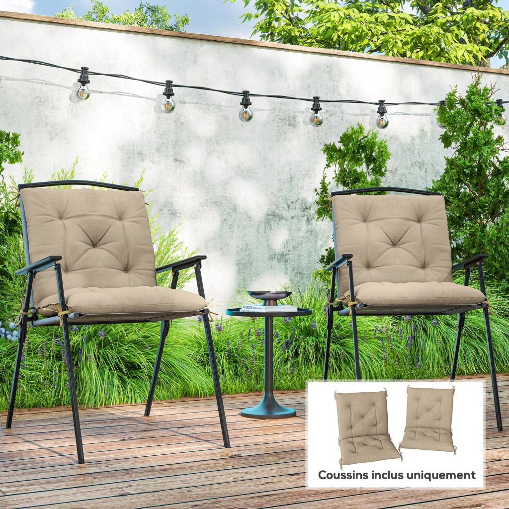 Cuscini per Sedie da Giardino ¨C Zephmum ¨C Beige 98x50x8 cm
