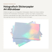 Papier adesivo holografico A4 - 22 fogli - impermeabile - stampante a getto d'inchiostro/laser - alta velocità assorbimento inchiostro - immagini nitide - carta per stampa