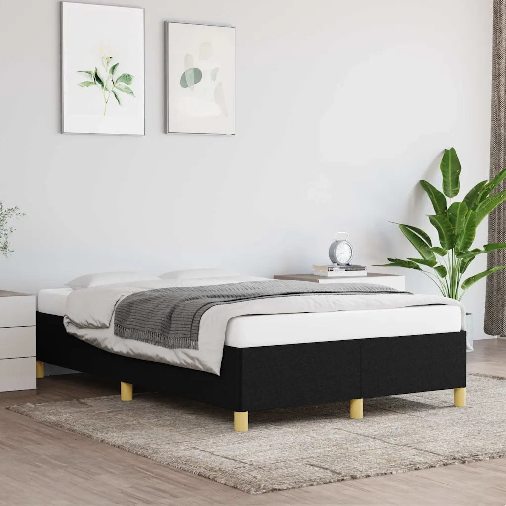 Giroletto senza Materasso Nero 120x190 cm in Tessuto