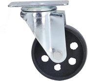 Carrello con Ruota 360 Gradi 3,5 Pollici in Acciaio - Doppio Supporto - Silenzioso - Resistenze Elevate - Per Carrello