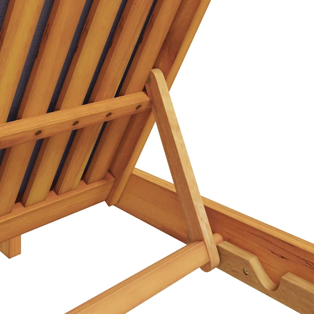 Lettino da sole Grigio scuro Legno di Acacia Massello 3407700