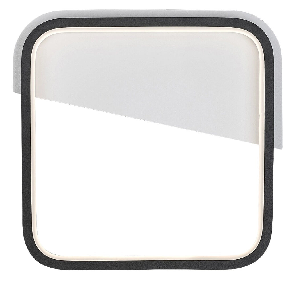 Applique LED quadrata moderna nero/bianco 13W Razzi Rabalux
