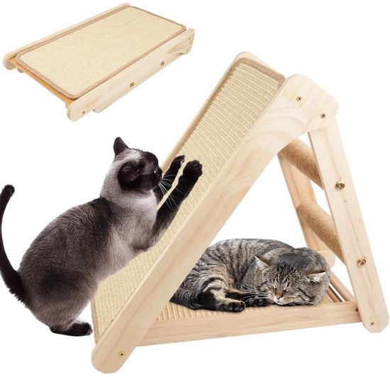 Krabbastro per Gatti Opportuno, 53 x 49 x 45 cm Krabbastro per Gatti, 3 in 1 Krabbastro per Gatti Serrato, Realizzato con Sisal di Alta Qualità, Nessuna Installazione Necessaria