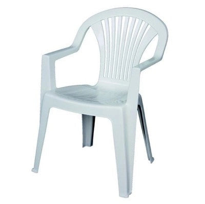 SEDIA LIDO IN POLIPROPILENE BIANCA cm. 57x58x82H PZ. 4
