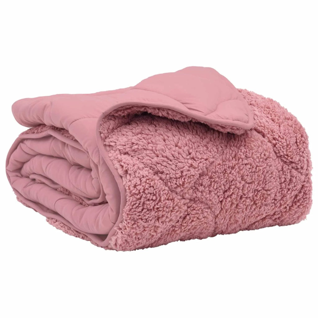 Piumone | Duvet Estivo Rosa 220 x 240 cm Microfibra e Fleece Teddy