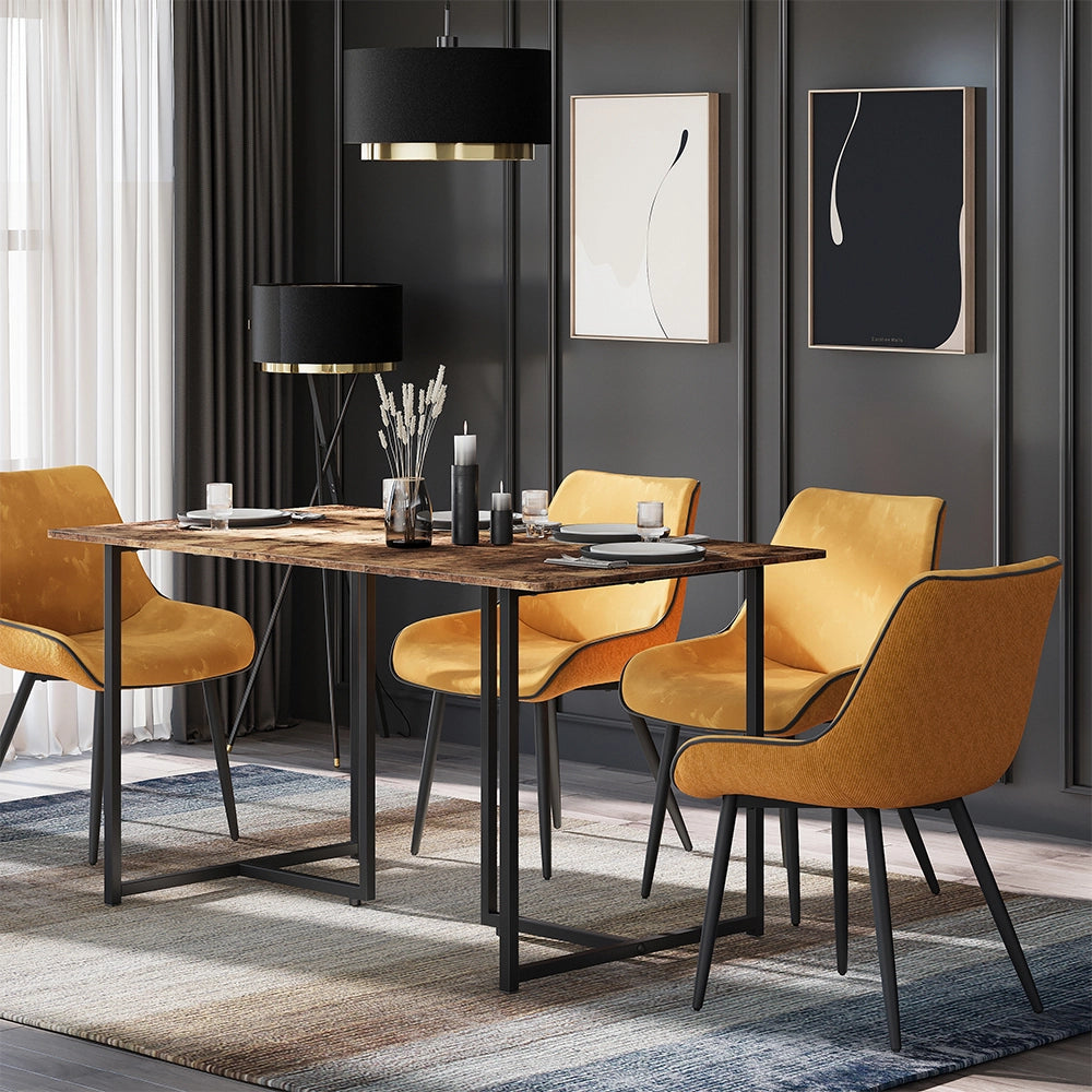 Vicco Tavolo da pranzo Rovere rustico/nero 140 x 80 cm