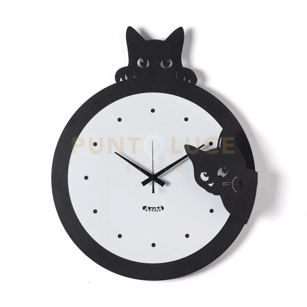 Orologio da parete di design Silvestro Nero,bianco marmo