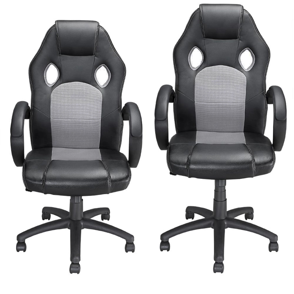 Sedia Poltrona Da Ufficio Direzionale Ruote Girevoli Sportiva Racer Gaming Grey