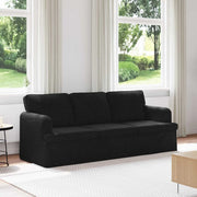 Divano Nero 201 x 80 x 85 cm Tessuto 42024499