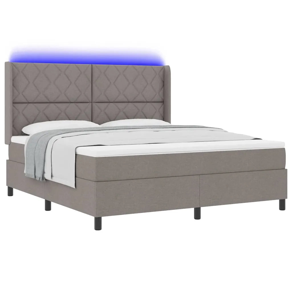 Letto a Sorgente LED con materasso Talpa 180 x 200 cm Tessuto 3343585