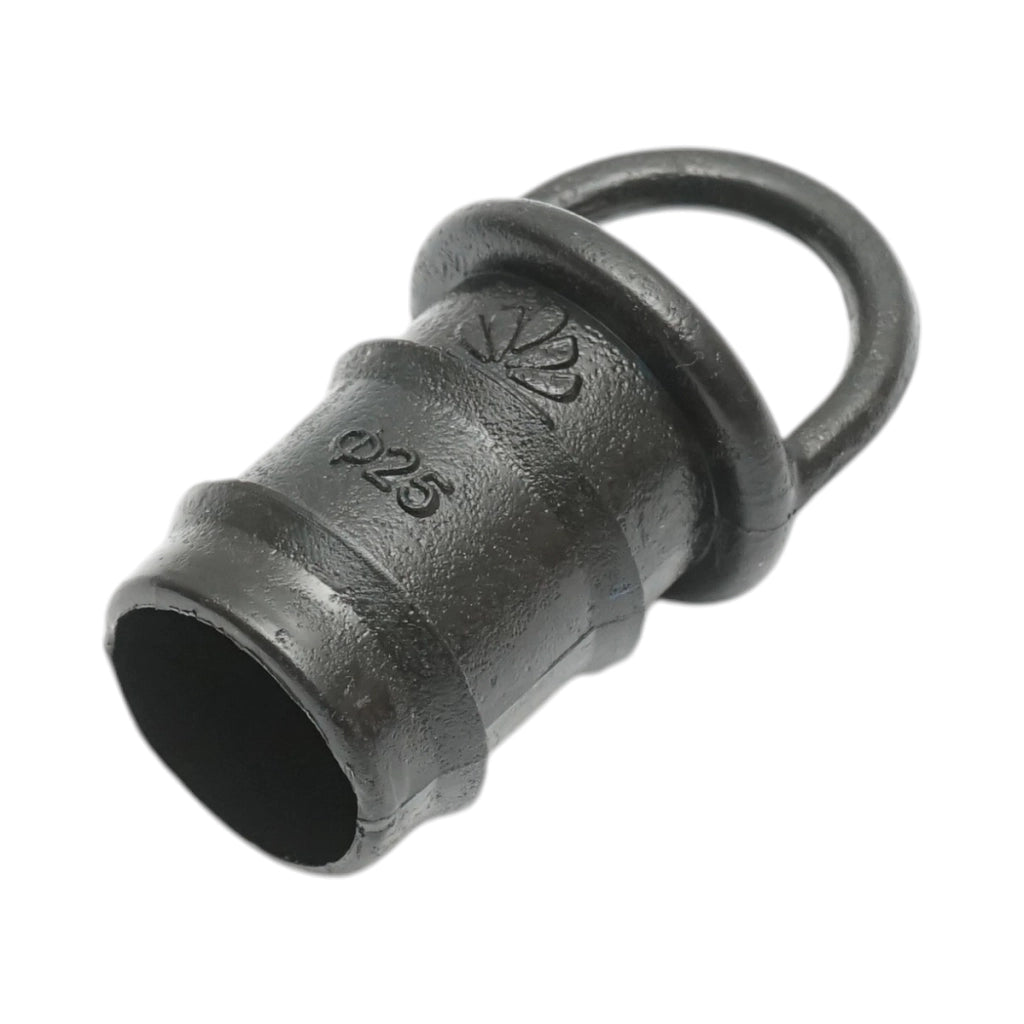 Tappo per tubo di irrigazione a goccia da 25 mm con anello per sistemi di irrigazione