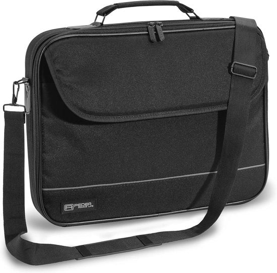 Borsa Portatile per Laptop fino a 15,6 pollici - Borsa di Protezione per Notebook con Cinturino a Spalla - Nero