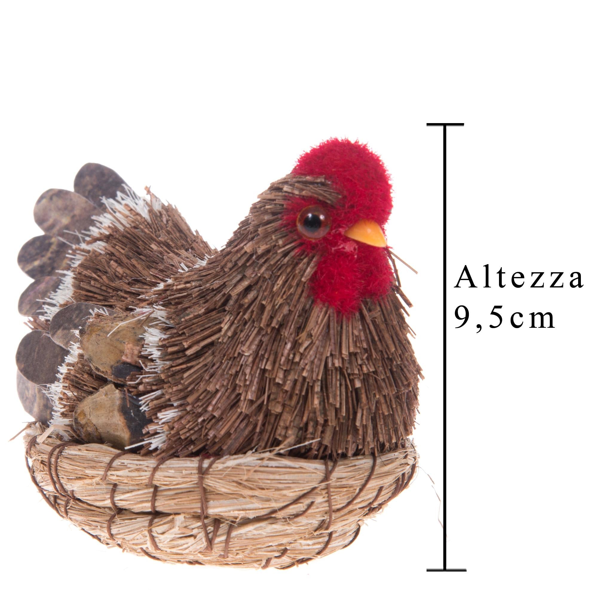 Set 3 Galline Decorative H 9,5 cm
