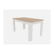 TAVOLO ALLUNGABILE CM 80X140/180XH.75 ROV./BIANCO- 1,0 pz