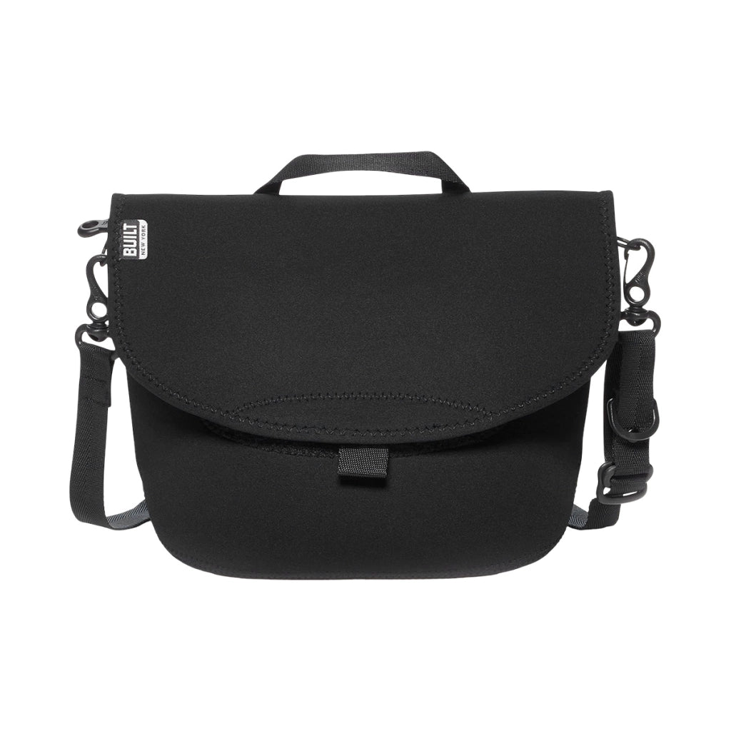 Borsa per il pranzo isotermica tipo messenger per bicicletta con cinghia di fissaggio per manubrio Nero Built