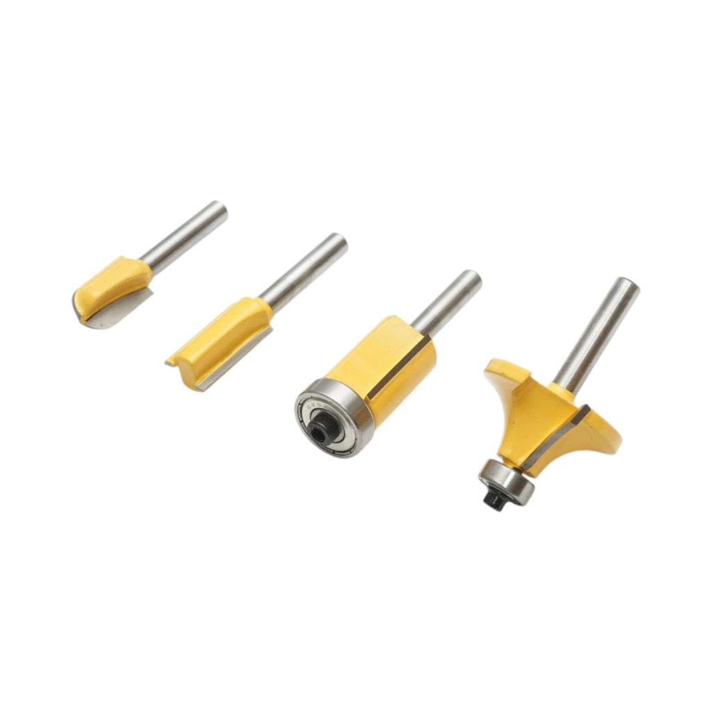 Set di 35 frese per legno con cuscinetto, albero in acciaio da 8 mm per fresatrice