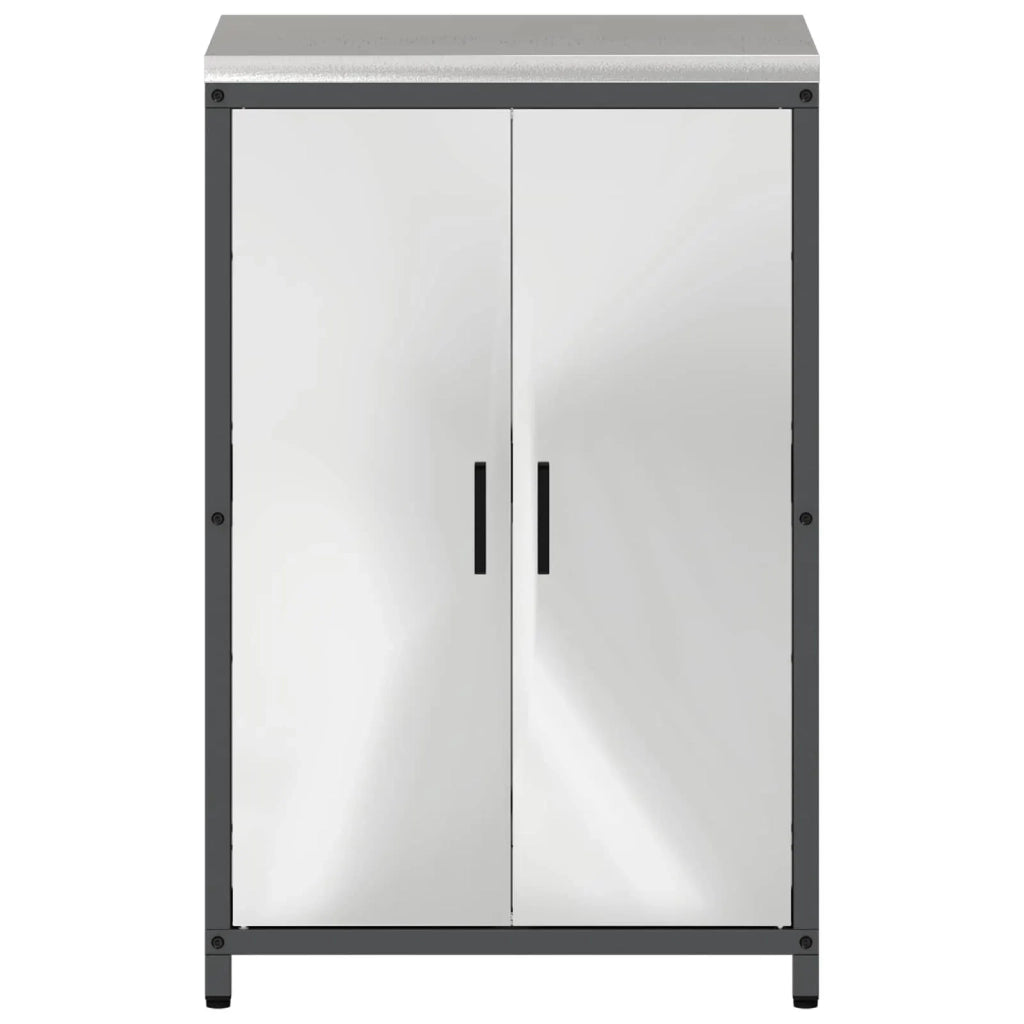 Stoccaggio in cucina con porta Argento 60 x 50 x 92 cm Acciaio 874993