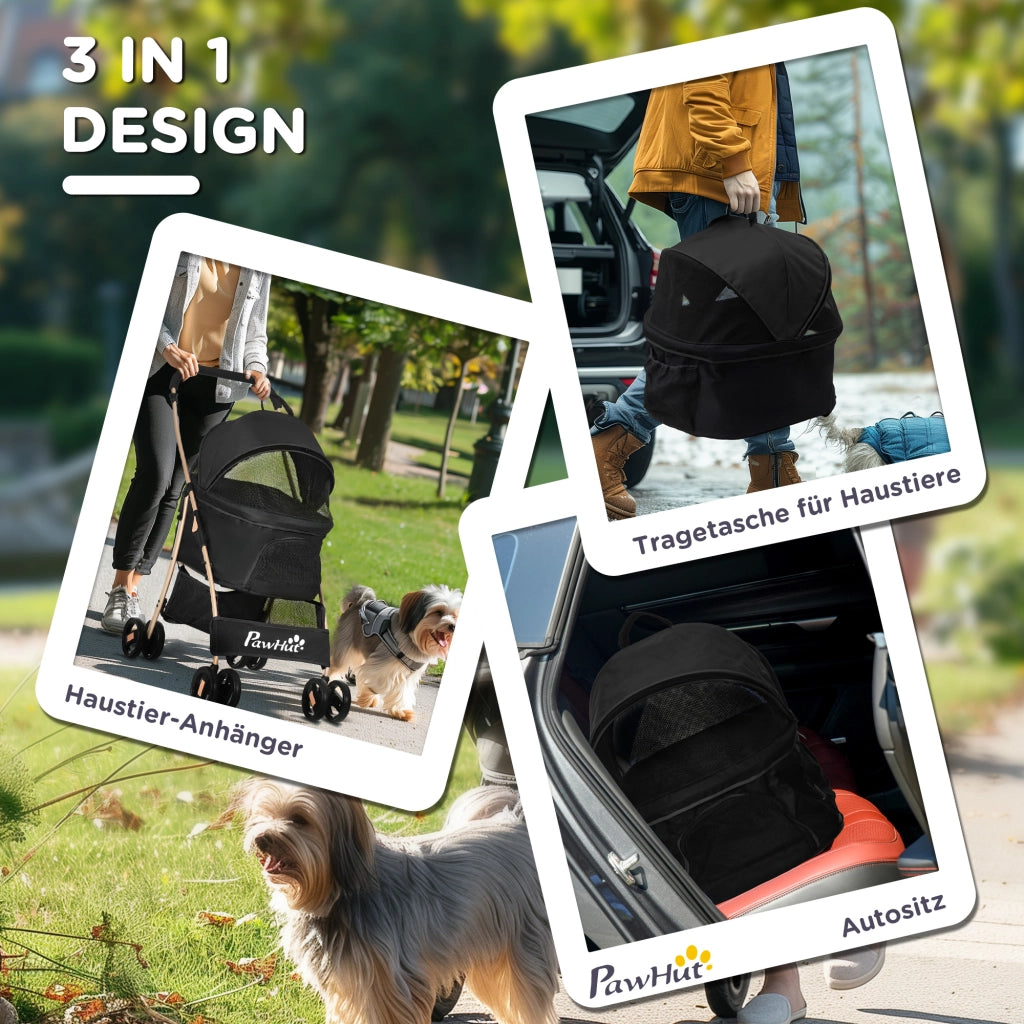 Trasportino per cani 2 in 1 pieghevole con borsa ¨C zephmum ¨C 82x49.5x98 cm
