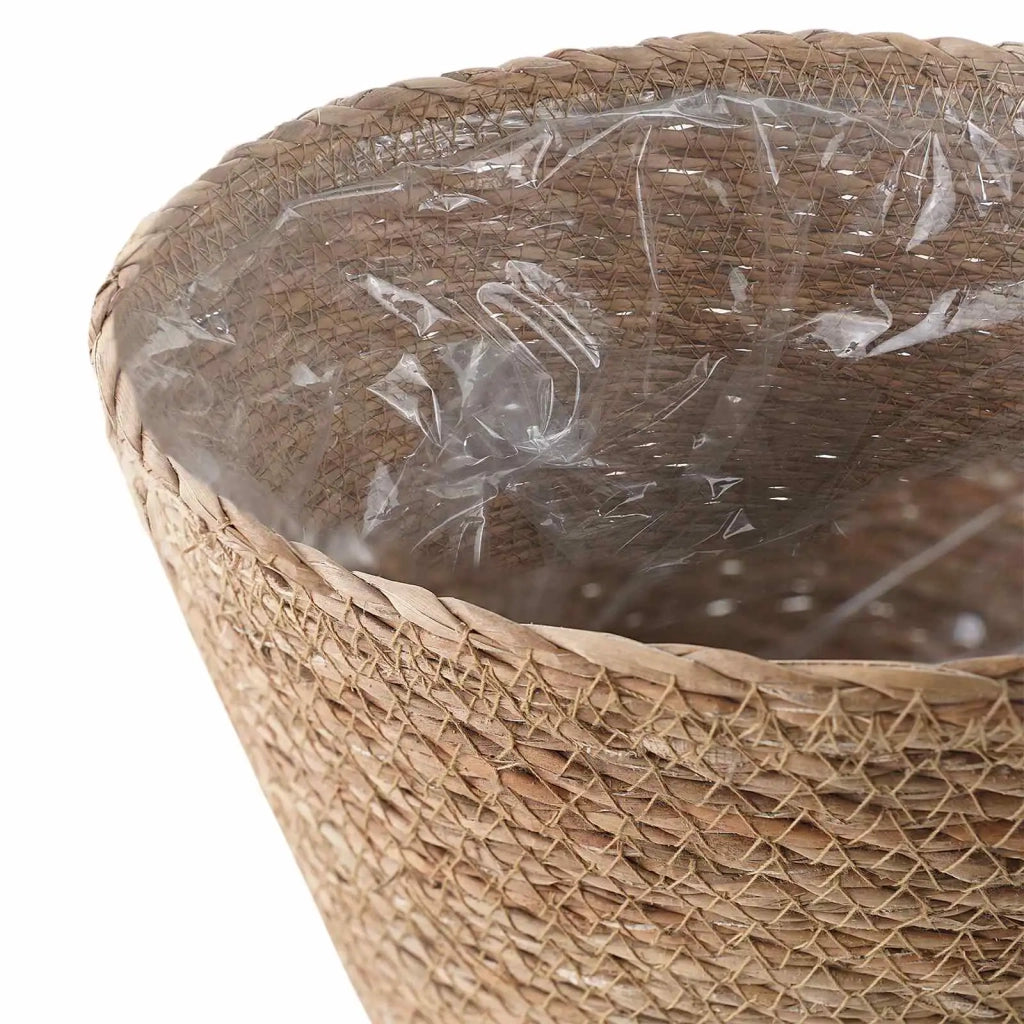 Cesti per piante in erba marina 3 pcs Naturale Ø26 x 19 cm