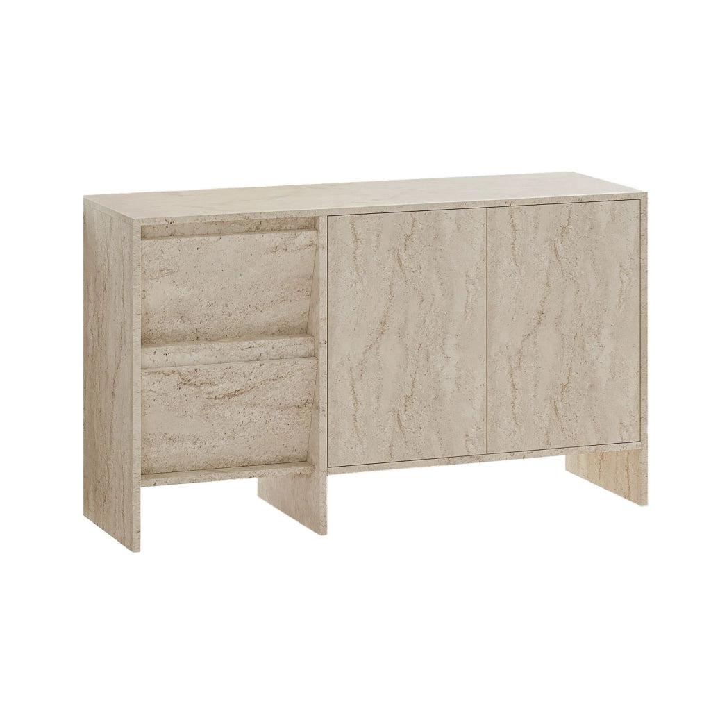 Credenza in legno "Laris 130" - 130 x 44 x 82 cm - Travertino