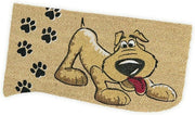 Zerbino Cocco 40x75 cm CANE Retro Gomma Antiscivolo Tappeto Moderno Porta Ingresso Entrata
