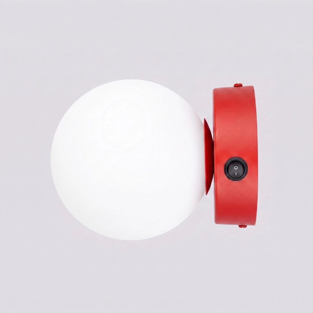 Applique YOLI 1 rosso con interruttore