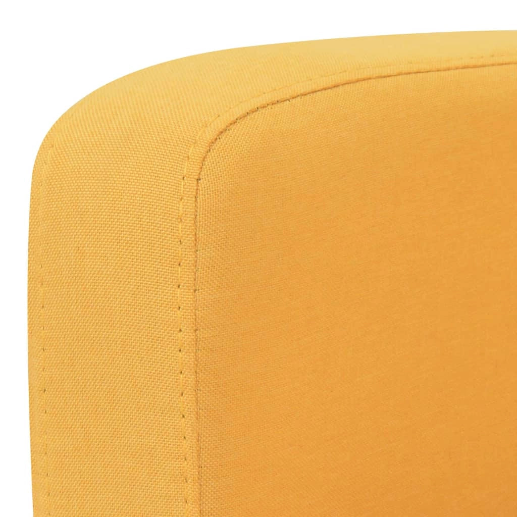 Divano a 2 posti per soggiorno salotto casa uso interno 135 x 65 x 76 cm giallo 02_0020022