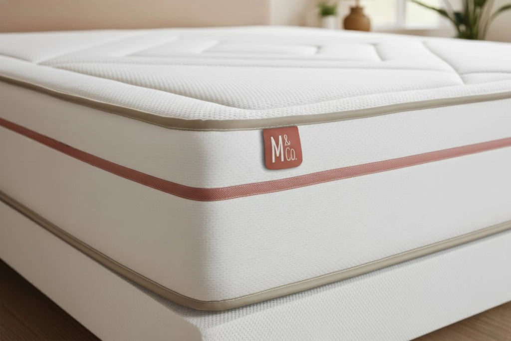 Pacchetto letto completo - Materasso 140x200cm + Box spring con doghe (kit) + 2 cuscini + Piumino - Le Paisible