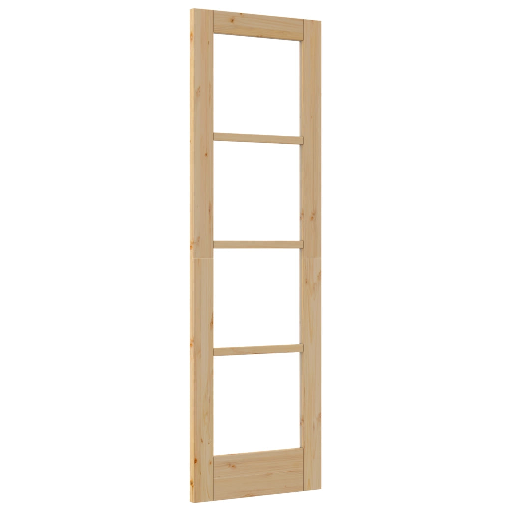 porta interna con vetro "ORKDAL" 61x198,5x4 cm in legno massello di pino