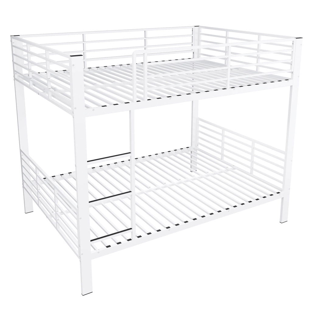 Letto a castello in metallo 140 x 200 cm bianco opaco