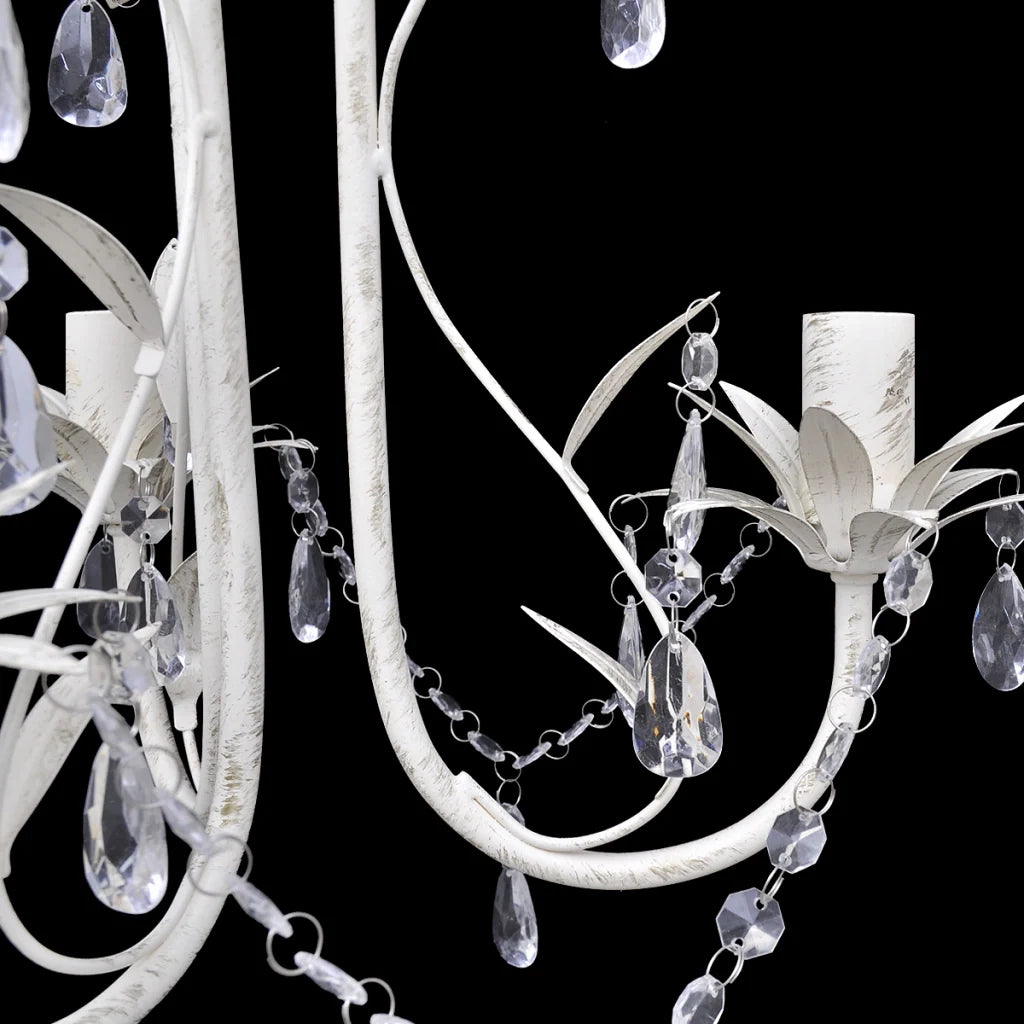 Lampada a sospensione in cristallo antico 30 cm bianco 2402016