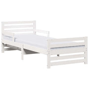 Letto singolo | Letto per adulti | Struttura letta con materasso estensibile Bianco 80 x 200 cm