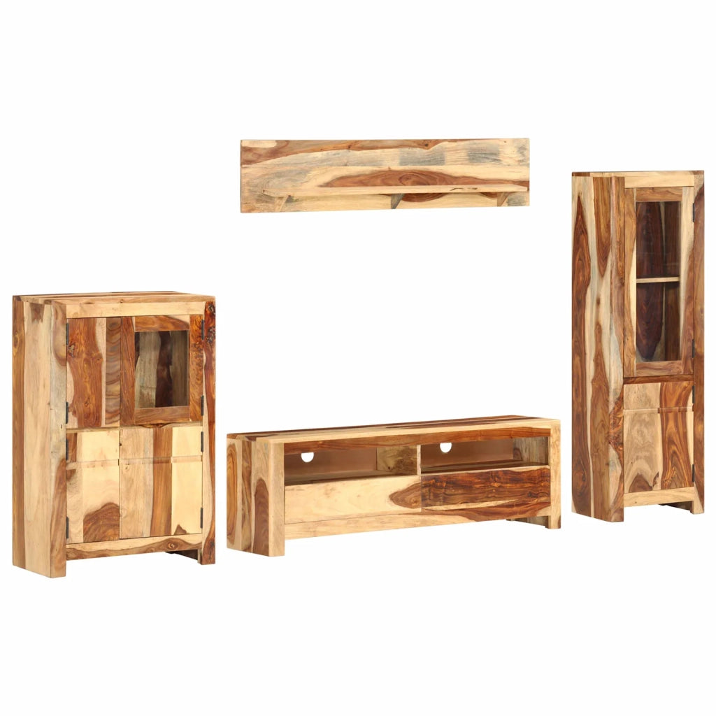 Set di Unità TV con cassetto Montaggio a parete Marrone legno 286380