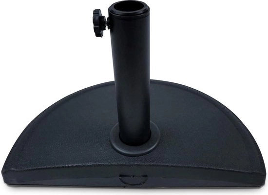 Ombrellone per metà ombrellone da giardino - 12 kg - Nero con manubrio regolabile